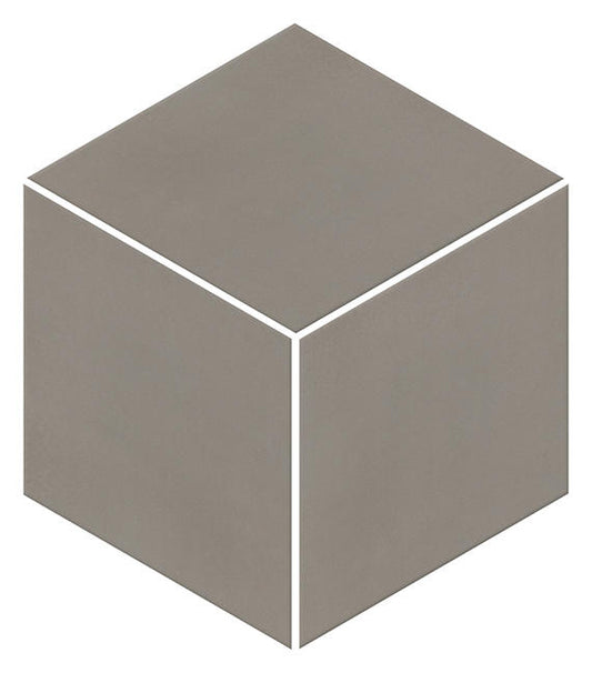 12x12 Neoconcrete  Mosaic Concrete-Look Matte 3D-Geometric Cube Porcelain Tile Medium Brown