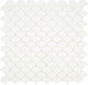 3 Revalia Remix Fan Shell  Mosaic Solid-Color Glossy Smooth Ceramic Tile Off White