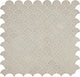 3 Revalia Remix Fan Shell  Mosaic Solid-Color Glossy Smooth Ceramic Tile Warm Taupe