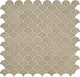 3 Revalia Remix Fan Shell  Mosaic Solid-Color Glossy Smooth Ceramic Tile Beige Taupe