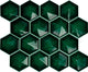 3 Artefino Jewel Hexagon  Mosaic Solid-Color Glossy 3D-Geometric Hexagon Ceramic Tile Bright Green