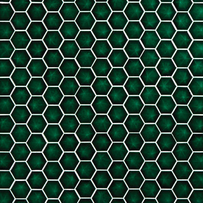 3 Artefino Jewel Hexagon  Mosaic Solid-Color Glossy 3D-Geometric Hexagon Ceramic Tile Bright Green