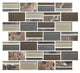 3 Color Appeal  Mosaic Mixed-Color Glossy Smooth Glass Tile Dark Brown