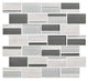 3 Color Appeal  Mosaic Mixed-Color Glossy Smooth Glass Tile Cool Gray