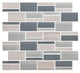 3 Color Appeal  Mosaic Mixed-Color Glossy Smooth Glass Tile Dark Charcoal