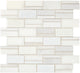 3 Midpark Mosaics Random Pattern  Mosaic Mixed-Material Look Matte Smooth Porcelain Tile White Gray