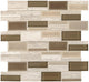3 Midpark Mosaics Random Pattern  Mosaic Mixed-Material Look Matte Smooth Porcelain Tile Sandy Beige