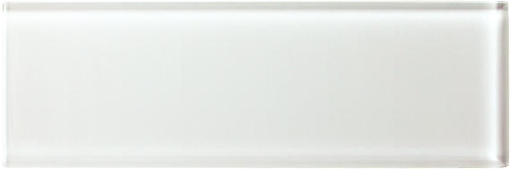 4x12 Color Appeal  Natural Solid-Color Glossy Smooth Glass Tile Pearl White