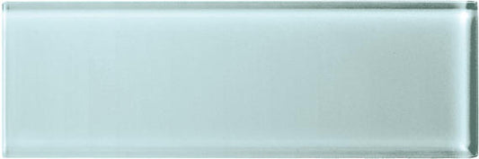 4x12 Color Appeal  Natural Solid-Color Glossy Smooth Glass Tile Light Gray