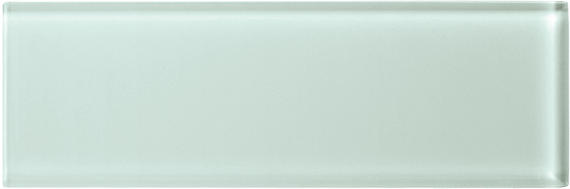 4x12 Color Appeal  Natural Solid-Color Glossy Smooth Glass Tile Mint Green