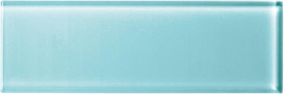 4x12 Color Appeal  Natural Solid-Color Glossy Smooth Glass Tile Light Blue