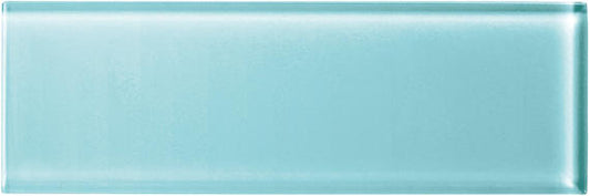 4x12 Color Appeal  Natural Solid-Color Glossy Smooth Glass Tile Light Blue