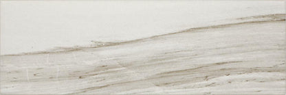 4x12 Platinum  Natural Marble-Look Matte Smooth Porcelain Tile Soft Cream Gray
