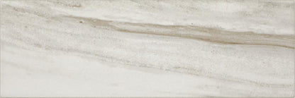 4x12 Platinum  Natural Marble-Look Matte Smooth Porcelain Tile Soft Cream Gray