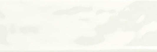 4x12 Mythology  Natural Solid-Color Glossy Undulated Ceramic Tile Soft White