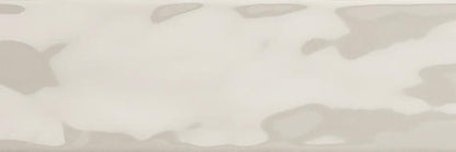 4x12 Mythology  Natural Solid-Color Glossy Undulated Ceramic Tile Calm Beige