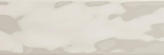 4x12 Mythology  Natural Solid-Color Glossy Undulated Ceramic Tile Calm Beige