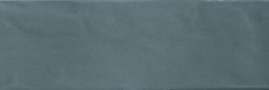 4x12 Mythology  Natural Solid-Color Glossy Undulated Ceramic Tile Deep Teal