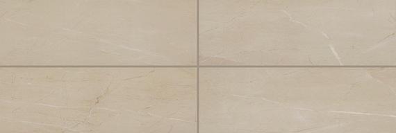 4x12 Perpetuo Light Veining  Natural Marble-Look Satin Smooth Porcelain Tile Warm Beige