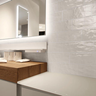 Soft Beige - 4x12 Middleton Square Natural Solid-Color Glossy Smooth Ceramic Tile