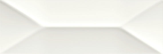 4x12 Mythology Wave  Natural Solid-Color Glossy Undulated Ceramic Tile Soft White