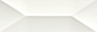 Soft White - 4x12 Mythology Wave Natural Solid-Color Glossy Undulated Ceramic Tile