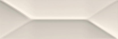 4x12 Mythology Wave  Natural Solid-Color Glossy Undulated Ceramic Tile Calm Beige