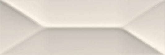 4x12 Mythology Wave  Natural Solid-Color Glossy Undulated Ceramic Tile Calm Beige