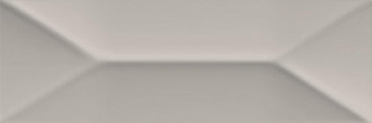4x12 Mythology Wave  Natural Solid-Color Glossy Undulated Ceramic Tile Warm Taupe