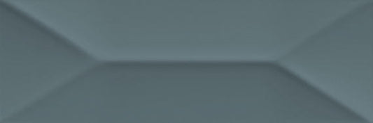 4x12 Mythology Wave  Natural Solid-Color Glossy Undulated Ceramic Tile Deep Teal