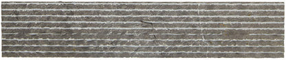 4x20 Marble Linear  Natural Marble-Look Matte Smooth Marble Tile Charcoal Gray