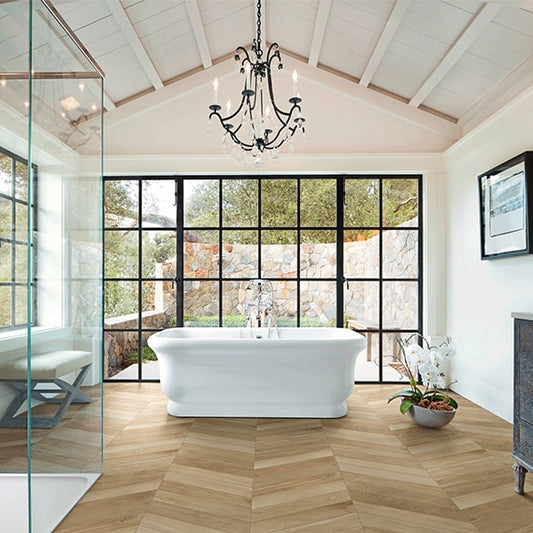 4x21 Treverksoul Chevron Natural Wood-Look Matte Smooth Porcelain Tile