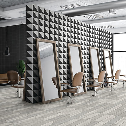 4x21 Treverksoul Chevron  Natural Wood-Look Matte Smooth Porcelain Tile Weathered Gray