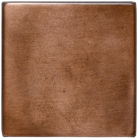 4x4 Metallica  Natural Metallic-Look Satin Smooth Metal Tile Copper Brown
