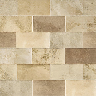 Light Gray - 4x8 Urban District Brx Subway Pattern Natural Stone-Look Matte Smooth Porcelain Tile