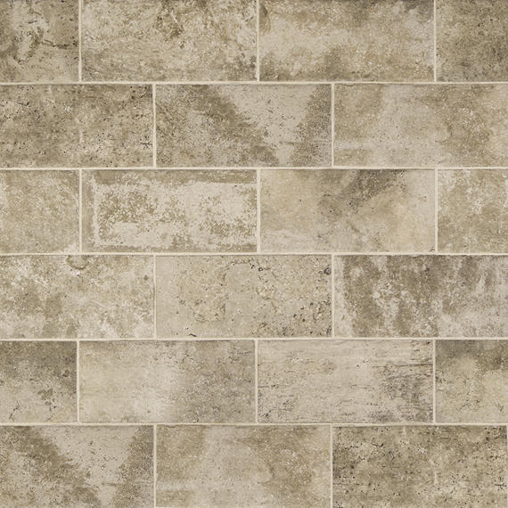 4x8 Urban District Brx Subway Pattern  Natural Stone-Look Matte Smooth Porcelain Tile Warm Brown