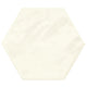 4 Mesmerist Hexagon  Natural Solid-Color Glossy Undulated Glass Tile Ivory Cream