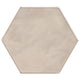 4 Mesmerist Hexagon  Natural Solid-Color Glossy Undulated Glass Tile Sand Beige
