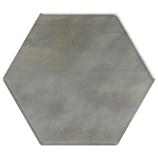4x4 Mesmerist Hexagon Natural Solid-Color Glossy Undulated Glass Tile
