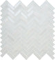 5/8x2 Serentina  Mosaic Mixed-Material Look Glossy Smooth Glass Tile White