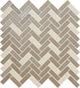 5/8x2 Serentina  Mosaic Mixed-Material Look Glossy Smooth Glass Tile Beige Tan