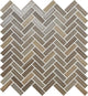 5/8x2 Serentina  Mosaic Mixed-Material Look Glossy Smooth Glass Tile Brown Tan