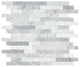 12x12 Minute Mosaix Linear Random Pattern Mosaic Marble-Look Polished Smooth Marble Tile Gray Marble