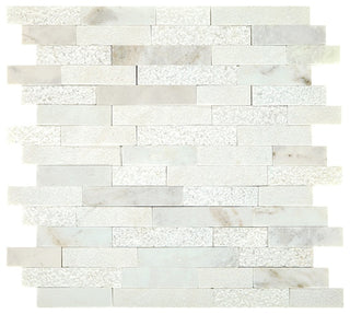 13x12 Minute Mosaix Linear Random Pattern Mosaic Marble-Look Polished Smooth Marble Tile