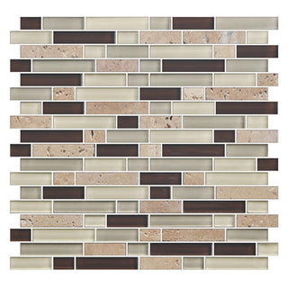 12x13 Color Appeal Mosaic Mixed-Color Glossy Smooth Glass Tile