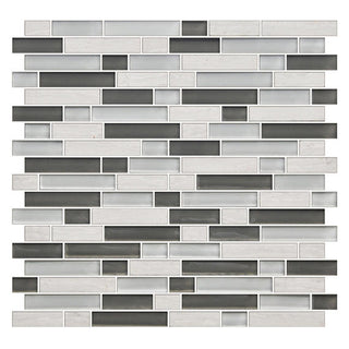 12x13 Color Appeal Mosaic Mixed-Color Glossy Smooth Glass Tile