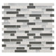 5/8 Color Appeal  Mosaic Mixed-Color Glossy Smooth Glass Tile Cool Gray