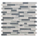 5/8 Color Appeal  Mosaic Mixed-Color Glossy Smooth Glass Tile Dark Charcoal