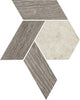 12x10 Historic Limestone Multi-Polygon  Mosaic Mixed-Material Look Matte Textured Porcelain Tile Gray Beige