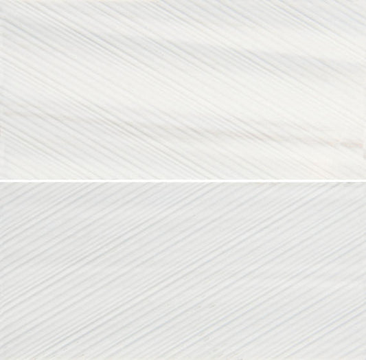 6x12 Pietra Divina Grid Mosaic Natural-Look Honed Smooth Marble Tile Ivory Marble